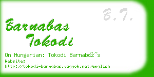 barnabas tokodi business card